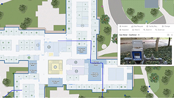 Map of offices in a building 